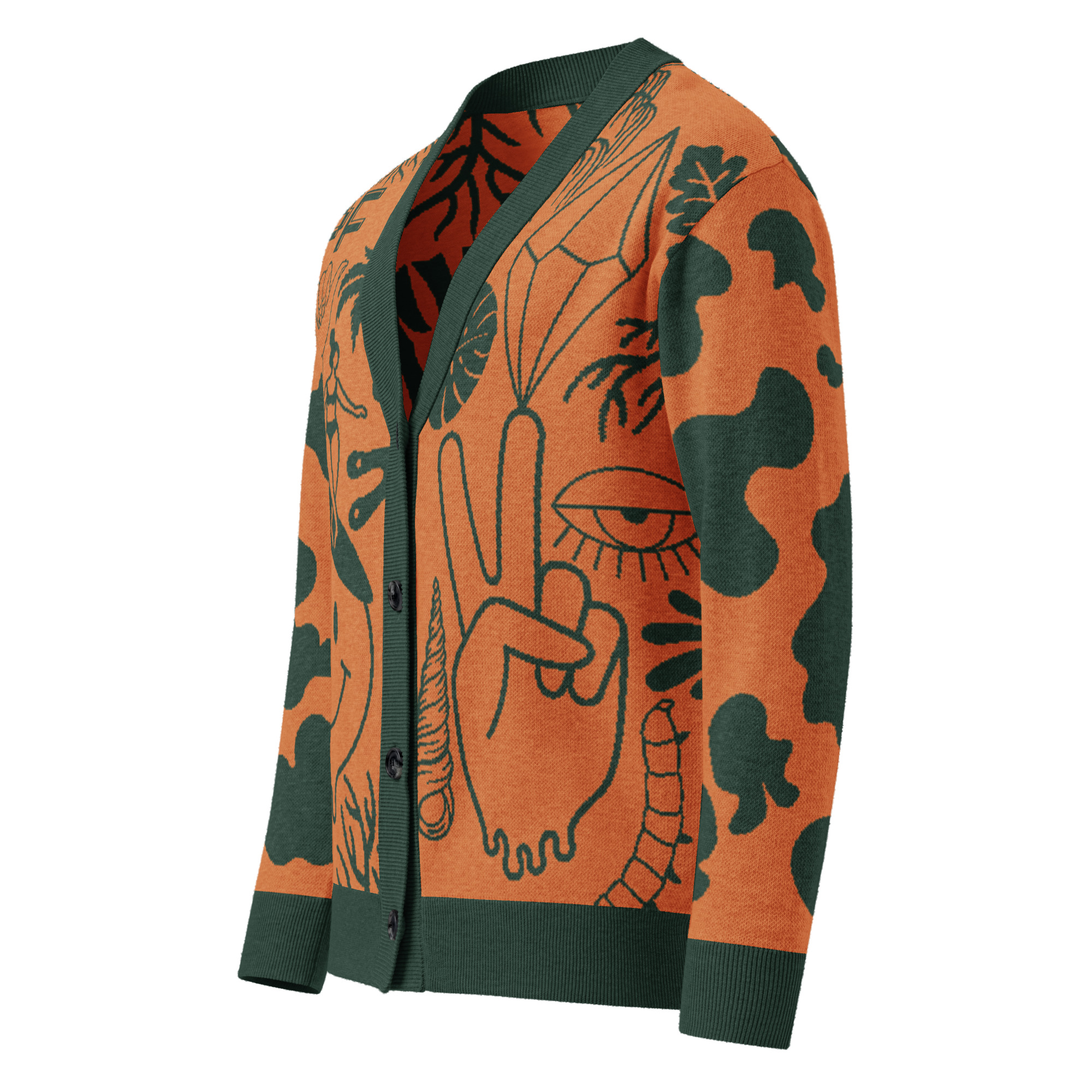 Clipart Cream Cardi Orange - Image 3