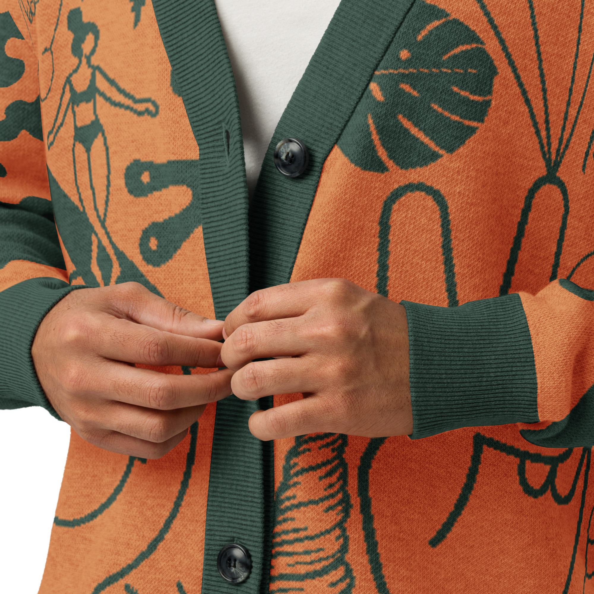Clipart Cream Cardi Orange - Image 5