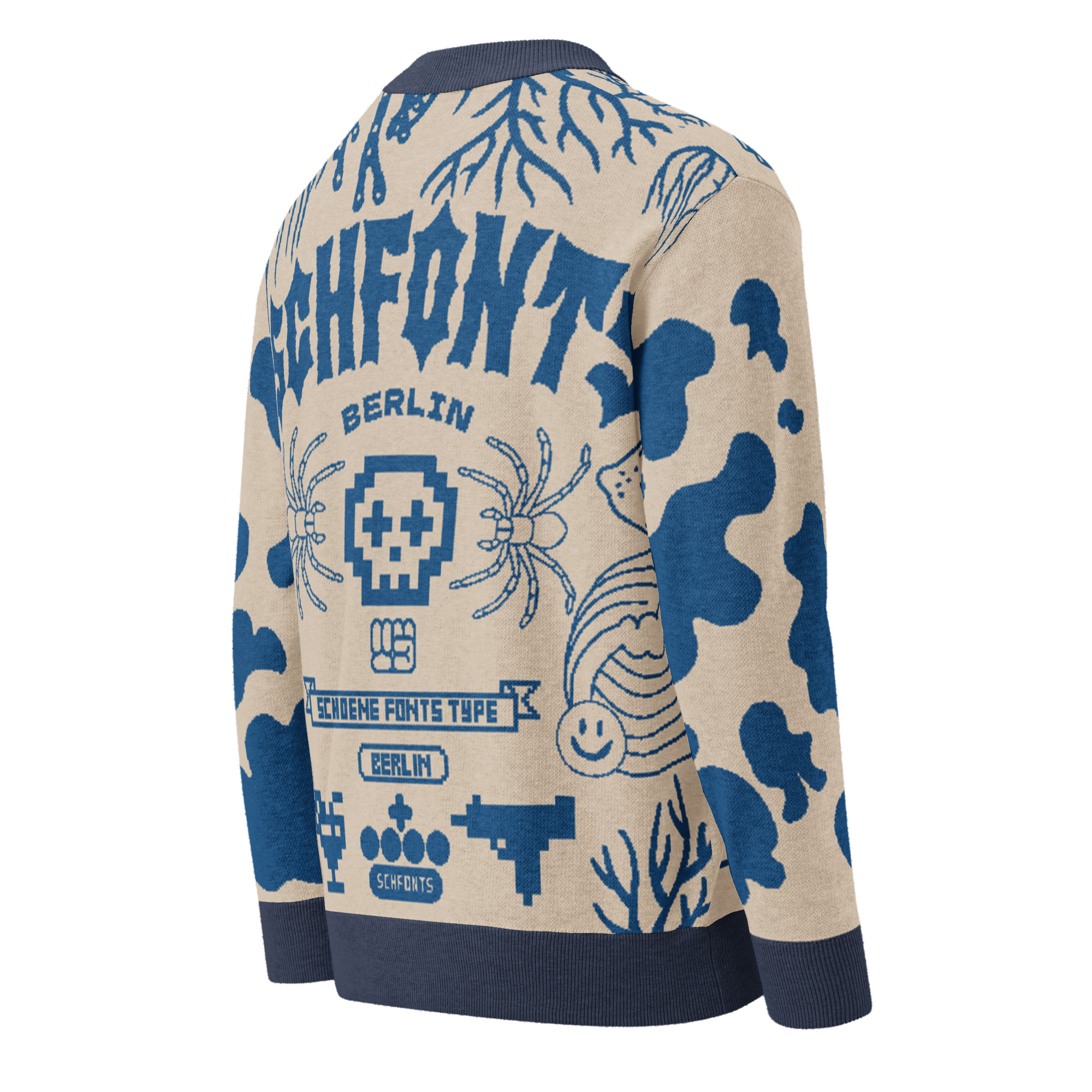 Clipart Cream Cardi Navy - Image 4